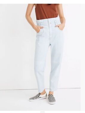 Madewell NWOT❗️Paperwaist Classic Straight Jeans in Broomfield Wash